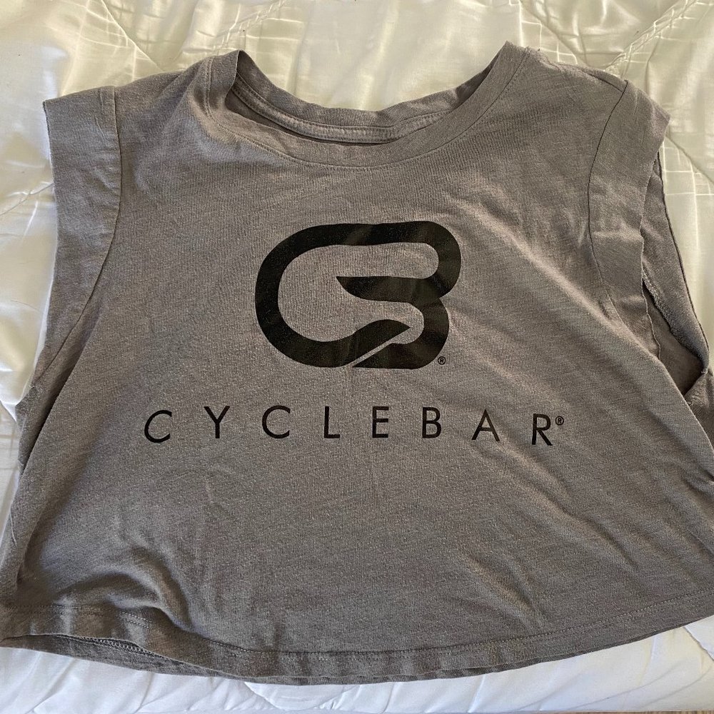 Cyclebar Cropped Boxy Tank / Heather Grey